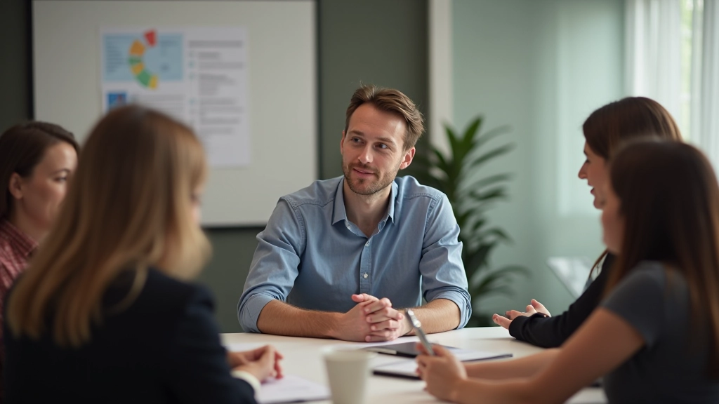 Trenér vedoucí tréninkovou relaci zaměřenou na emoční inteligenci